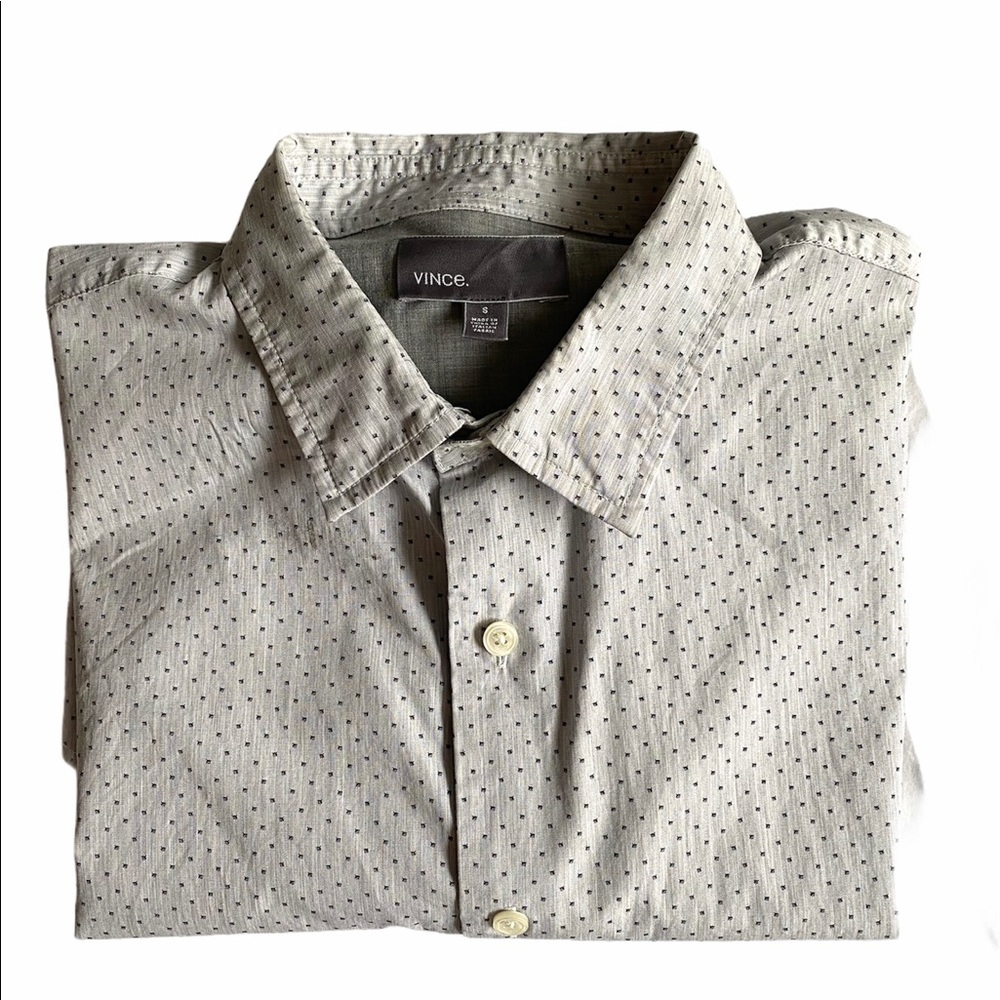 Vince Men’s Straight Hem Long Sleeve Button Down